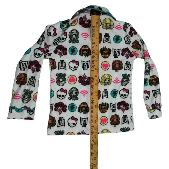 Monster High 2 Piece Pajama Set Fleece Girls Size XS 4/5 - Picture 6 of 9